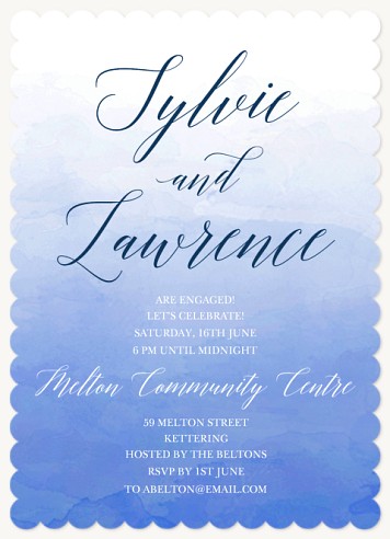 Watercolour Elegance Engagement Party Invitations