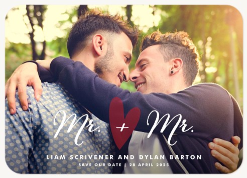 One Heart Save the Date Cards