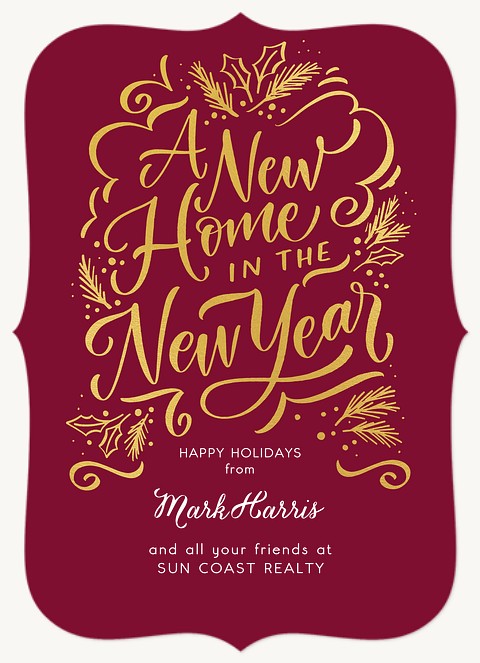 New Home, New Year Business Holiday Cards