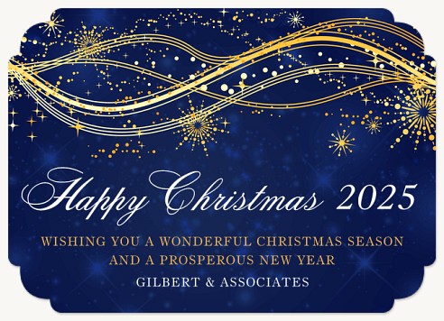 Snowflake Sparkles Christmas Cards for Business