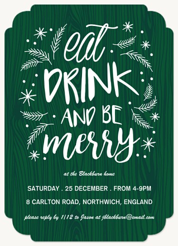 Festive Revelry Holiday Party Invitations
