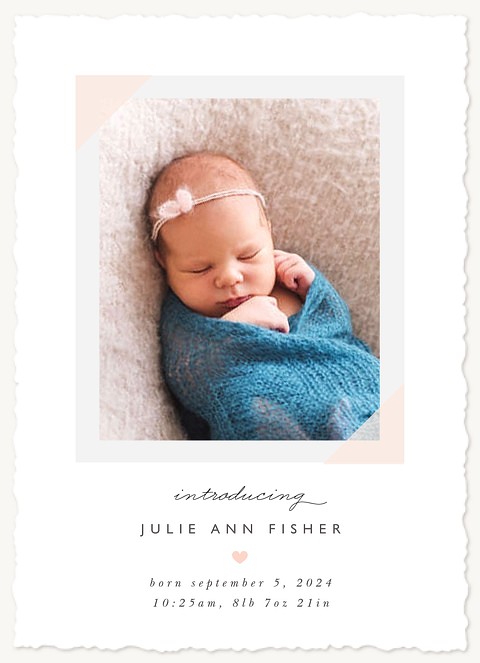 Simple Frame Baby Announcements