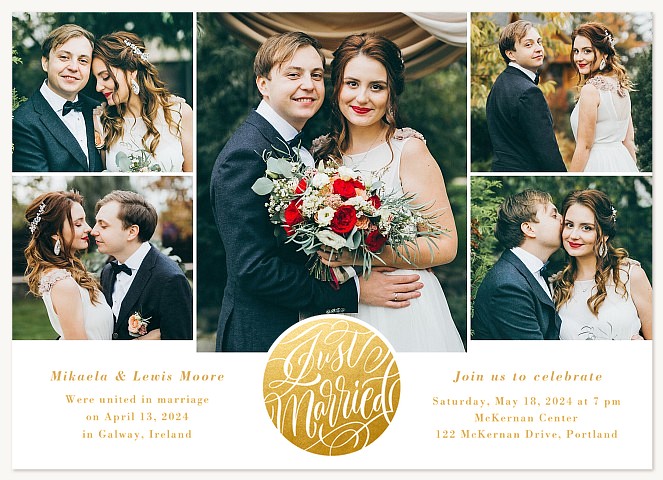 Luxe Collage Wedding Announcements