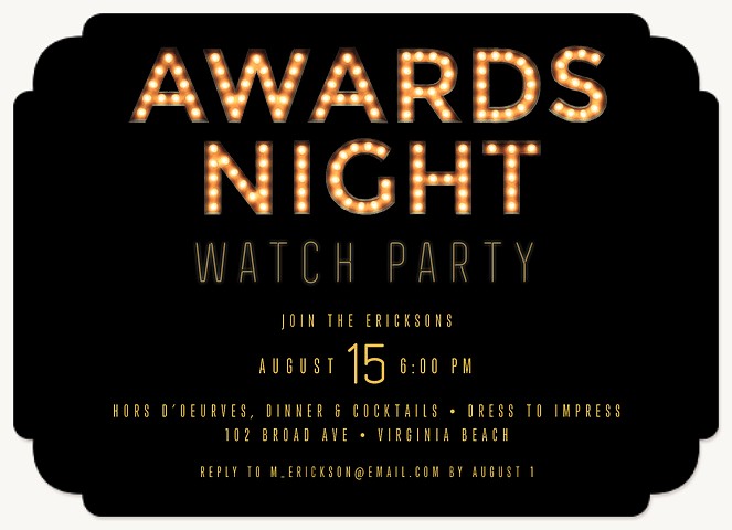 Awards Night Party Invitations