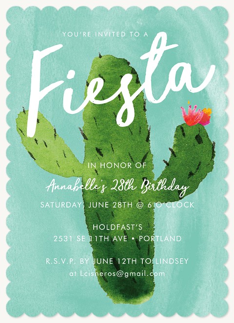 Cactus Fiesta Invitations