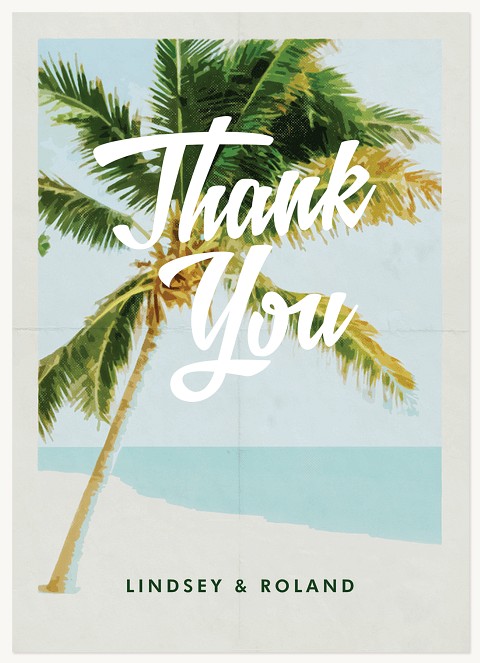 Tropical Poster Thank You Cards 