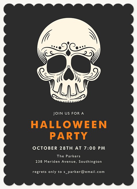 Day of the Dead Halloween Party Invitations