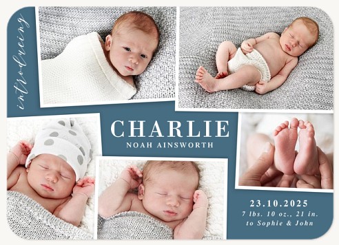 Mini Scrapbook Baby Announcements