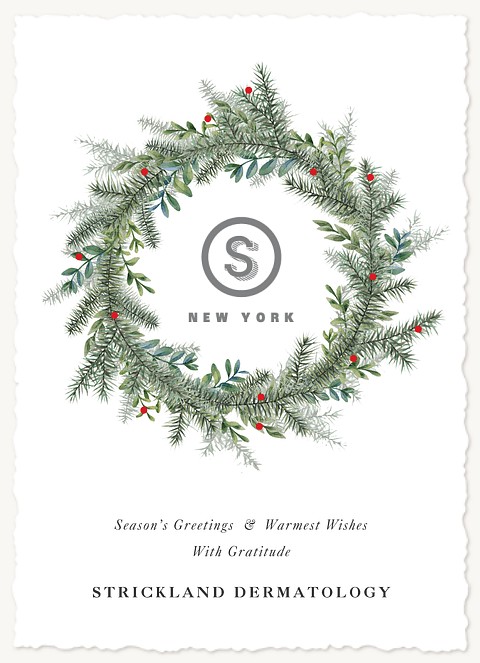 Corporate Wreath Business Holiday Cards