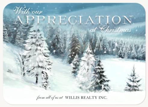 Winter Scene Christmas Cards for Business