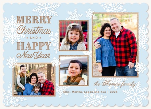 Paper Snowflakes Christmas Cards