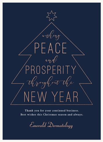 Tree Outline Christmas Cards for Business