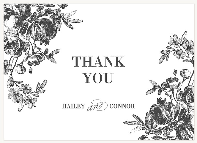 Etched Floral Thank You Cards 