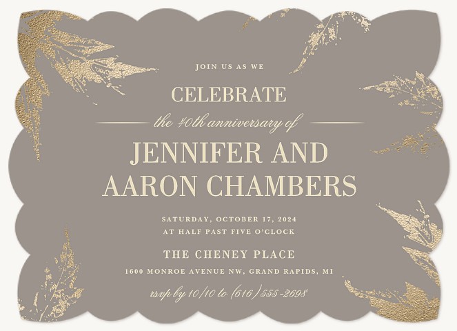 Maple Leaves Party Invitations