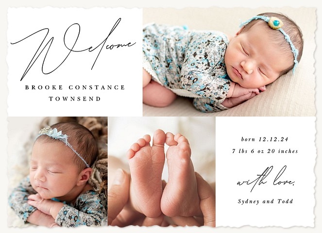 Signature Collage Baby Announcements
