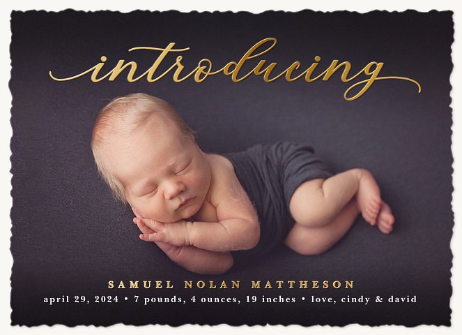 Festive Introduction Baby Announcements