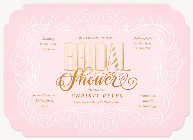 Ultra Elegant Bridal Shower Invitations