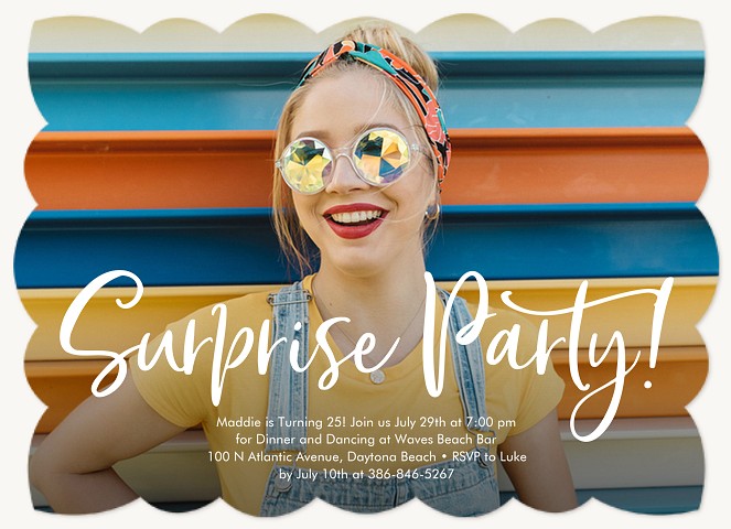 Whimsical Surprise Adult Birthday Party Invitations