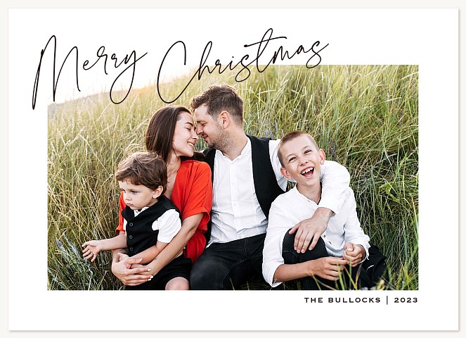 Minimal Modern Personalized Holiday Cards