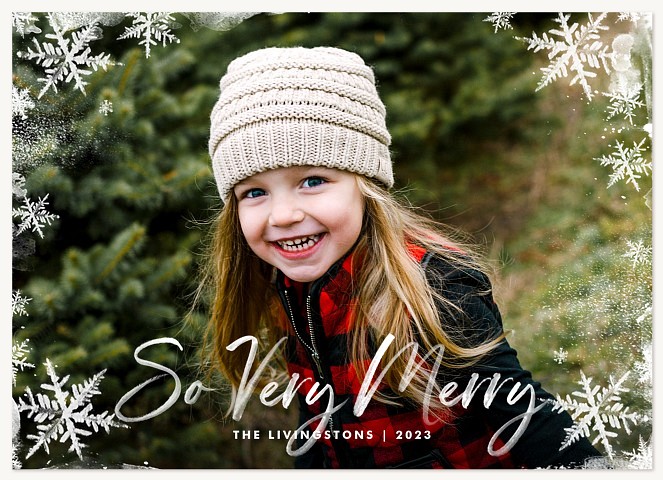 Snowflake Frost Personalized Holiday Cards