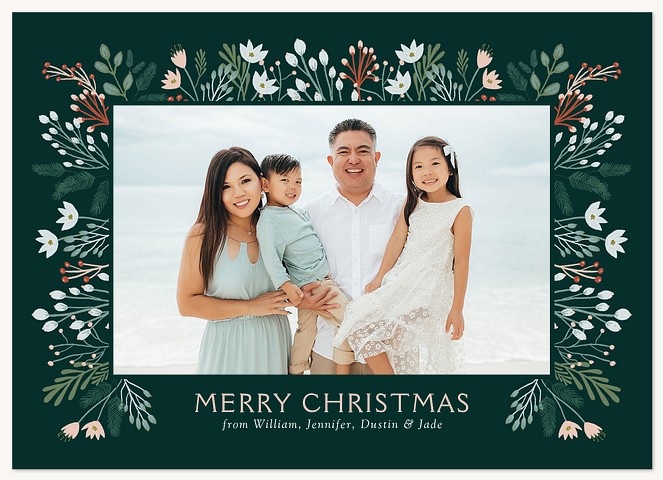 Berries and Blooms Personalized Holiday Cards