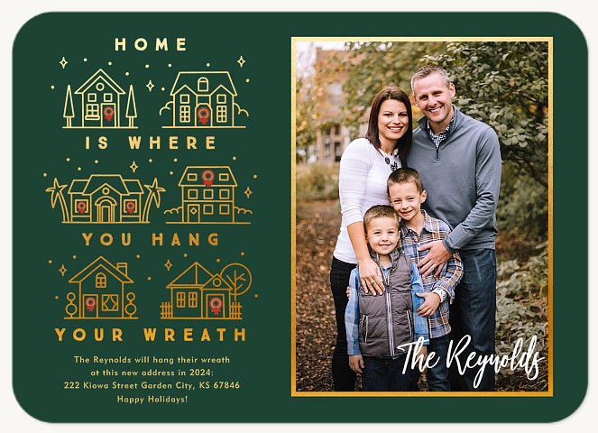 Hang our Wreath Personalized Holiday Cards
