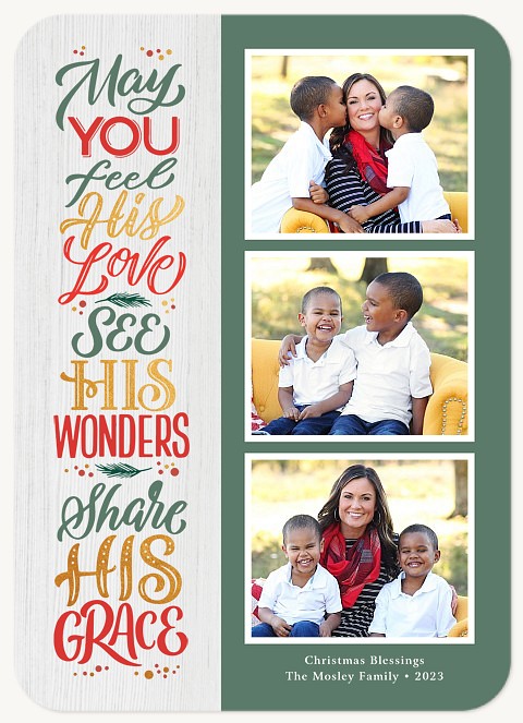Love Wonders & Grace Personalized Holiday Cards