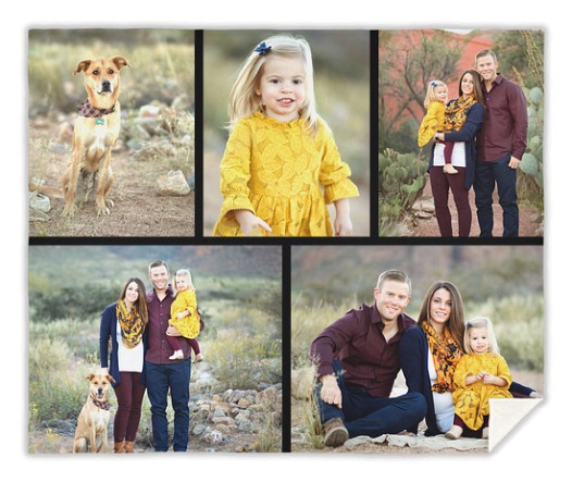 Five Photo Collage Custom Blankets Five Photo Collage Custom Blankets