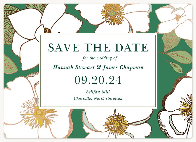 Magnolia Garden Save the Date Magnets