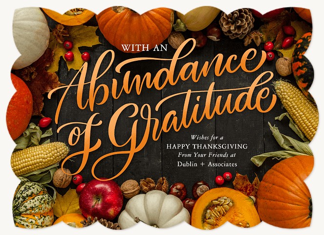 Abundance of Gratitude Business Holiday Cards