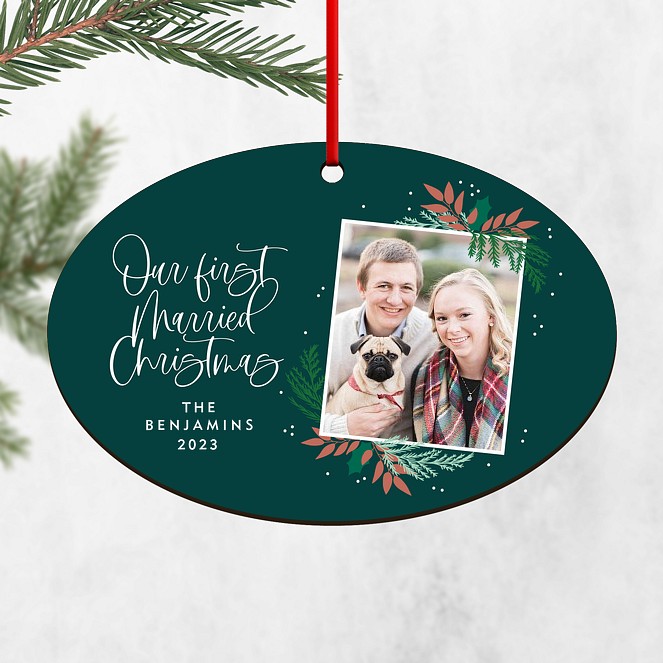 First Married Christmas Personalized Ornaments
