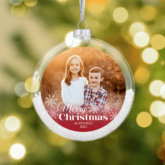 Sparkling Snow Personalized Ornaments