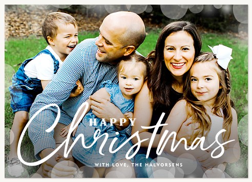 Bokeh Shimmer Christmas Cards