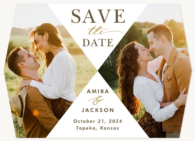 Geometric Save the Date Cards