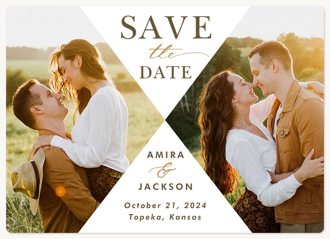 Geometric Save the Date Magnets