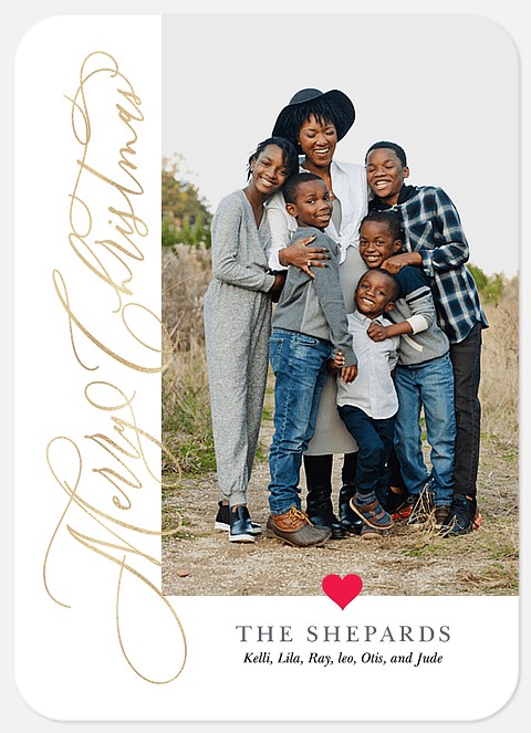 Side Greeting Holiday Photo Cards