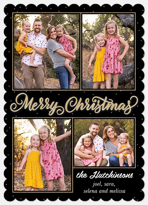 Glitter & Gold Holiday Photo Cards