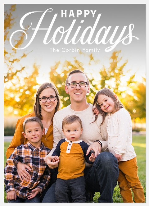 Simple Script Holiday Photo Cards