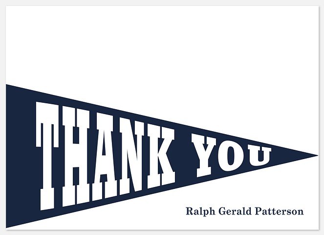 Thank You Pennant Thank You Cards 