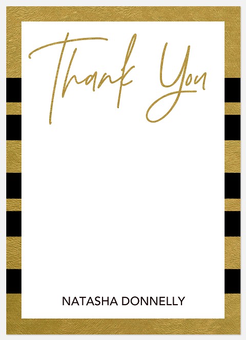 Gilded Stripes Thank You Cards 