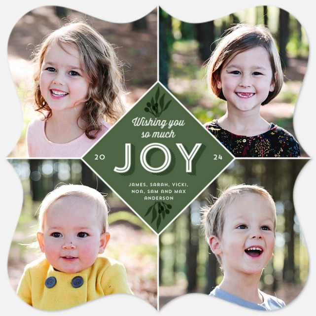 Tiled Joy Holiday Photo Cards