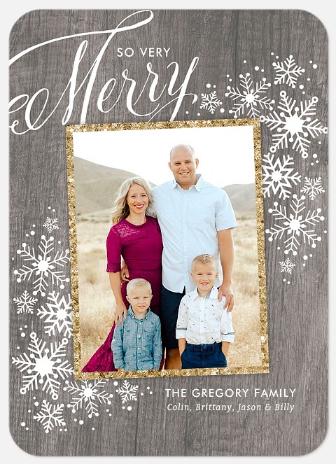 Scattered Snow Holiday Photo Cards
