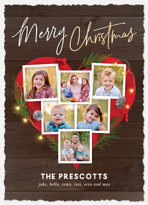 Family Cabin Holiday Photo Cards