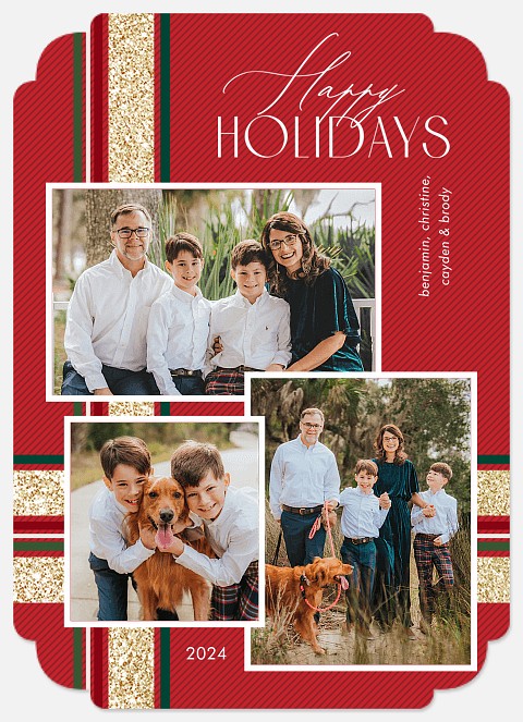 Wrapped in Red Holiday Photo Cards