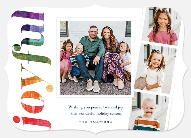 Rainbow Joy Holiday Photo Cards
