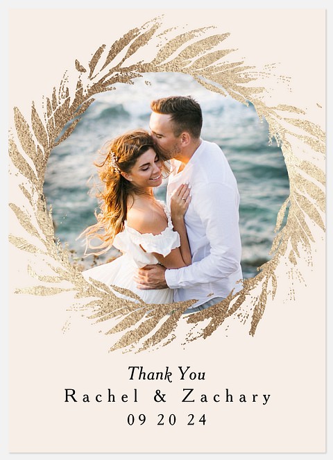 Rustic Wreath Thank You Cards 