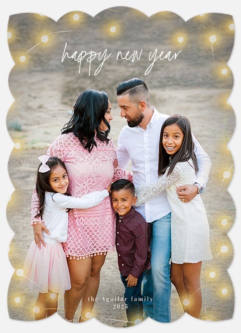 String Lights Holiday Photo Cards