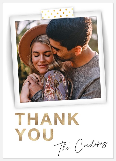 Chic Snapshot Thank You Cards 
