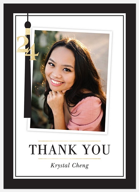 Chic Year Tassel Thank You Cards 