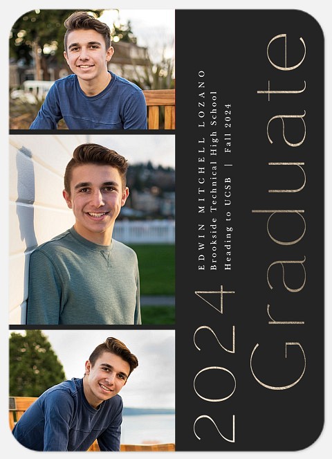 Vertical Trio Graduation Cards